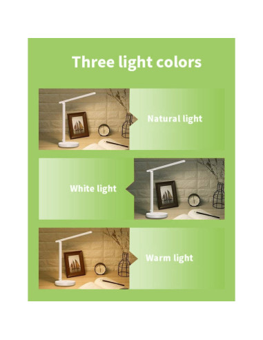 Techly I-Lamp-Dsk9 Lampa Stołowa 3 W Led G Biały
