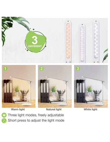 Techly I-Lamp-Dsk9 Lampa Stołowa 3 W Led G Biały