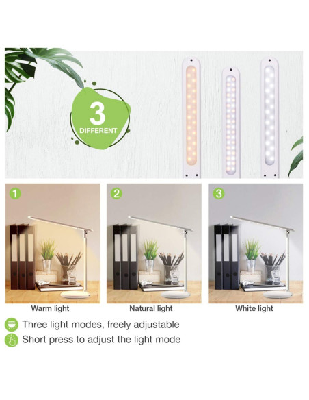 Techly I-Lamp-Dsk9 Lampa Stołowa 3 W Led G Biały