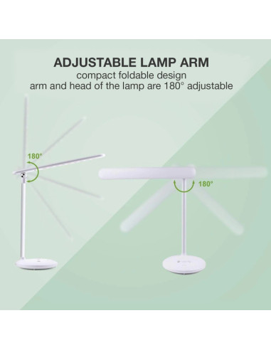 Techly I-Lamp-Dsk9 Lampa Stołowa 3 W Led G Biały
