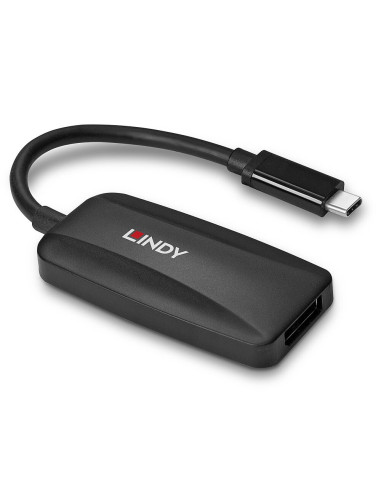 Lindy 43337 Adapter Kablowy 0,13 M Usb Type-C Displayport Czarny