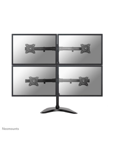 Neomounts Nm-D335D4Black Uchwyt / Stojak Do Monitorów 68,6 Cm (27") Biurko Czarny