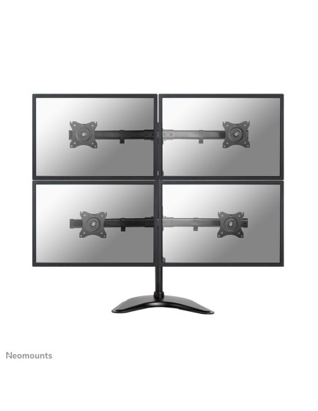 Neomounts Nm-D335D4Black Uchwyt / Stojak Do Monitorów 68,6 Cm (27") Biurko Czarny