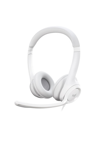Logitech H390 Zestaw Słuchawkowy Przewodowa Opaska Na Głowę Biuro/Centrum Telefoniczne Usb Typu-A Biały