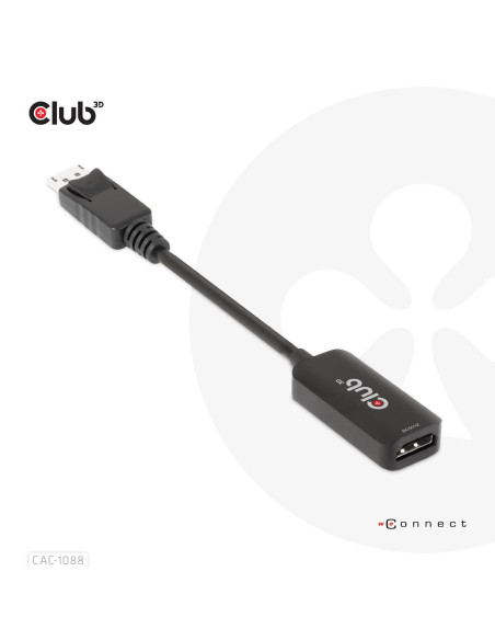 Club3D Cac-1088 Adapter Kablowy 0,21 M Displayport Hdmi Czarny