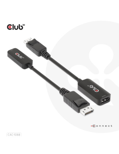 Club3D Cac-1088 Adapter Kablowy 0,21 M Displayport Hdmi Czarny