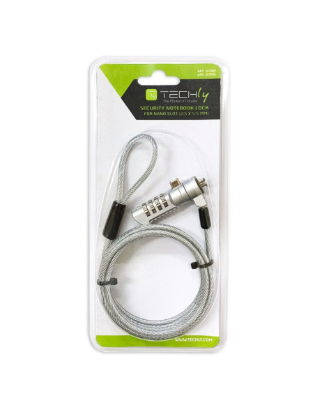 Techly Iq-Lok-16-K Zapięcie Do Kabli Srebrny 1,8 M