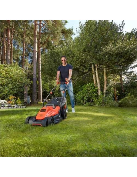 Black & Decker Bemw481Bh Kosiarka Kosiarka Do Trawnika Typu Push Prąd Przemienny Czarny, Pomarańczowy