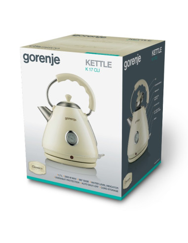 Gorenje K17Cli Czajnik Elektryczny 1,7 L 2200 W Beżowy