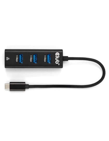 Club3D Csv-1549 Huby I Koncentratory Usb Type-C 5000 Mbit/S Czarny