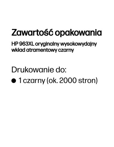 Hp 963Xl Oryginalny Wysokowydajny Wkład Atramentowy Czarny