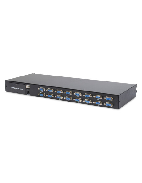 Digitus Konsola Modułowa Z Monitorem Tft O Przekątnej 19” (48,3 Cm), 16-Portowym Przełącznikiem Kvm & Touchpadem, Klawiatura Ame