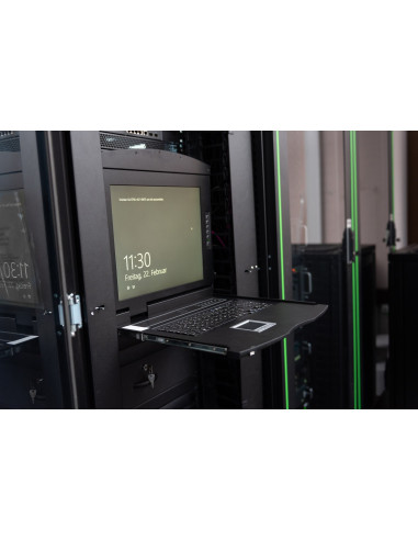 Digitus Konsola Modułowa Z Monitorem Tft O Przekątnej 19” (48,3 Cm), 16-Portowym Przełącznikiem Kvm & Touchpadem, Klawiatura Ame