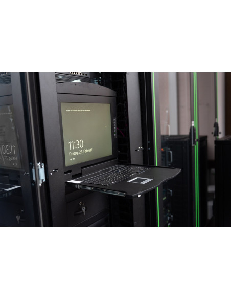 Digitus Konsola Modułowa Z Monitorem Tft O Przekątnej 19” (48,3 Cm), 16-Portowym Przełącznikiem Kvm & Touchpadem, Klawiatura Ame