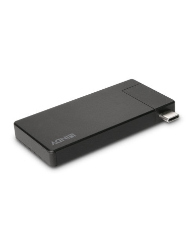 Lindy 43336 Stacja Dokująca Przewodowa Usb 3.2 Gen 1 (3.1 Gen 1) Type-C Czarny