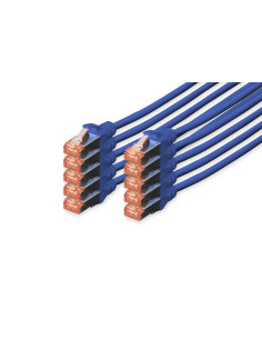Kabel Krosowy (Patch Cord) Rj45-Rj45, Kat.6, S/Ftp, Awg 27/7, Lsoh, 3M, Niebieski, 10Szt 2