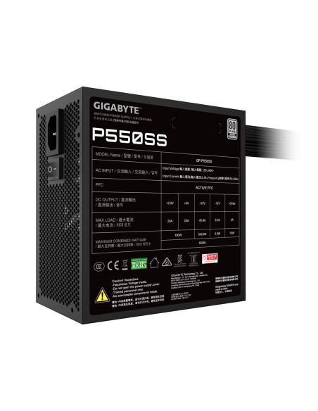 Gigabyte P550Ss Moduł Zasilaczy 550 W 20+4 Pin Atx Atx Czarny