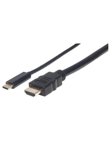 Manhattan 152235 Adapter Kablowy 1 M Usb Type-C Hdmi Typu A (Standard) Czarny