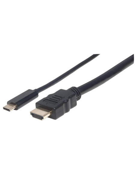 Manhattan 152235 Adapter Kablowy 1 M Usb Type-C Hdmi Typu A (Standard) Czarny