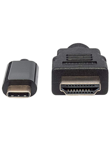 Manhattan 152235 Adapter Kablowy 1 M Usb Type-C Hdmi Typu A (Standard) Czarny