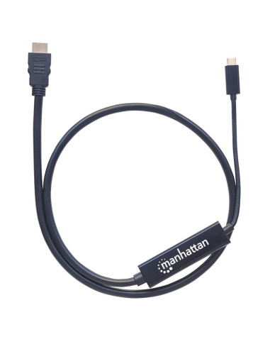 Manhattan 152235 Adapter Kablowy 1 M Usb Type-C Hdmi Typu A (Standard) Czarny