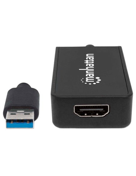 Manhattan 152259 Zewnętrzna Karta Graficzna Usb Czarny