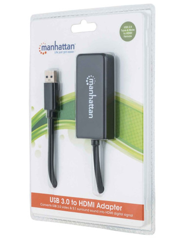 Manhattan 152259 Zewnętrzna Karta Graficzna Usb Czarny