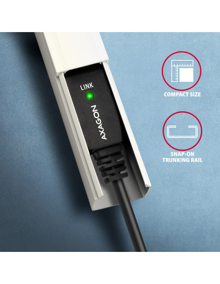 Axagon Adr-220B Usb 2.0 A-M -  B-M Active Connecting/Repeater Cable 20M - Kabel - Digital/Daten Kabel Usb Usb A Usb B Czarny