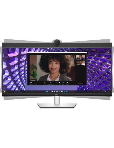 Dell P Series P3424Web Monitor Komputerowy 86,7 Cm (34.1") 3440 X 1440 Px 4K Ultra Hd Lcd Czarny