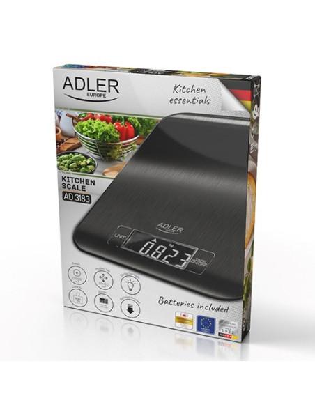 Waga Kuchenna Adler Ad 3183B Czarna
