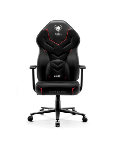 Fotel Gamingowy Diablo X-Gamer Fotel Czarno-Czarny