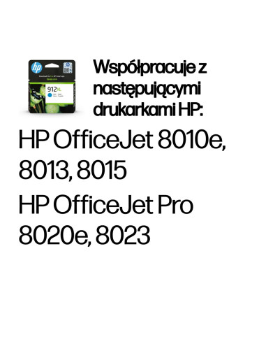 Hp 912Xl Oryginalny Wysokowydajny Wkład Atramentowy Błękitny