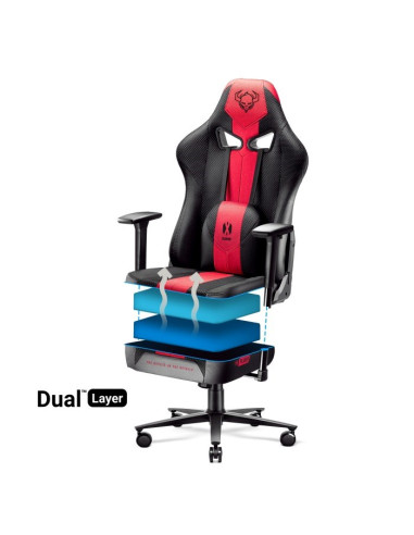 Fotel Gamingowy Diablo X-Player 2.0 King Fotel Antracytowo-Karmazynowy