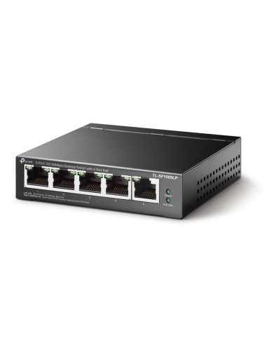 Tp-Link Tl-Sf1005Lp Łącza Sieciowe Nie Zarządzany Fast Ethernet (10/100) Obsługa Poe Czarny