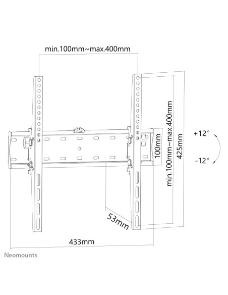 Neomounts By Newstar Fpma-W350 139,7 Cm (55") Czarny