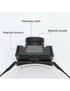 Latarka Czołowa Libox Lb0106 (450 M  Biały Zimny) 2