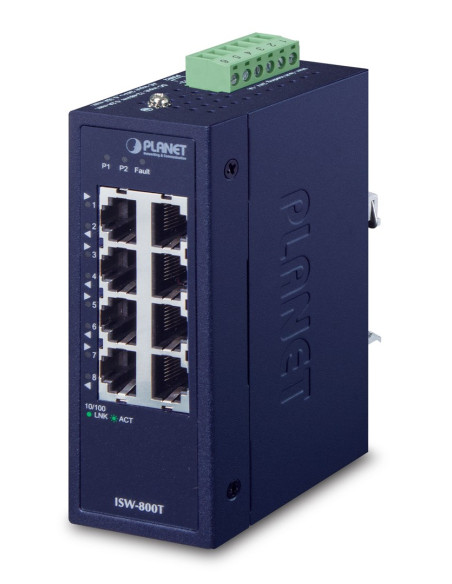 Planet Isw-800T Łącza Sieciowe Nie Zarządzany L2 Fast Ethernet (10/100) Niebieski