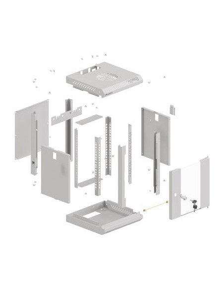 Lanberg Wf11-3309-10S Stojak 9U Szafa Wisząca Szary
