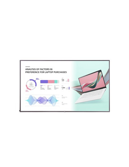 Lg 75Uh5J-M Płaski Panel Digital Signage 190,5 Cm (75") Lcd Wi-Fi 500 Cd/M2 4K Ultra Hd Czarny Webos 24/7