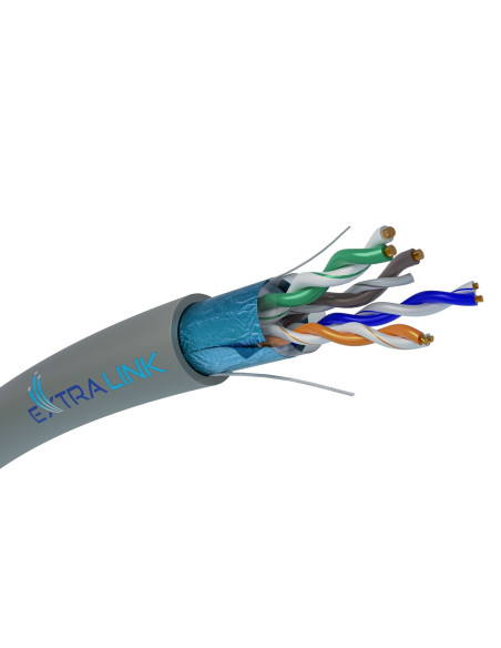 Extralink Cat5E Ftp (F/Utp) Wewnętrzny | Kabel Sieciowy Skrętka | 305M