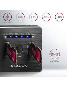 Axagon Adsa-M2C Stacja Dokująca Do Dysków Twardych Usb 3.2 Gen 2 (3.1 Gen 2) Type-C 2