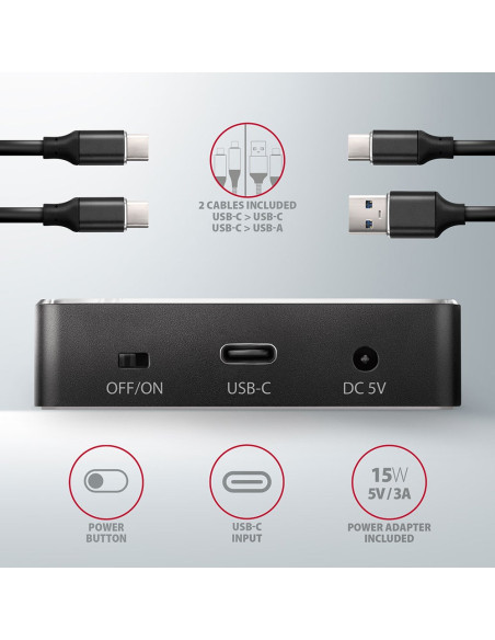 Axagon Adsa-M2C Stacja Dokująca Do Dysków Twardych Usb 3.2 Gen 2 (3.1 Gen 2) Type-C