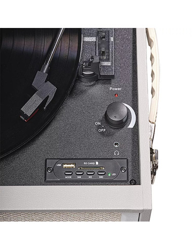 Gramofon Retro Z Radiem Fm, Bluetooth I Usb Denver