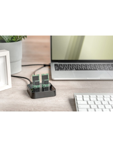 Digitus Stacja Dokująca Do Ssd M.2 Nvme Z Funkcją Klonowania Offline, Usb-C, Czarna Da-71545