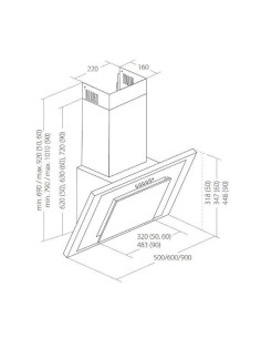 Okap Kominowy Akpo Wk-4 Nero Eco 60 Biały (162 M3/H  600Mm  Kolor Biały) 2