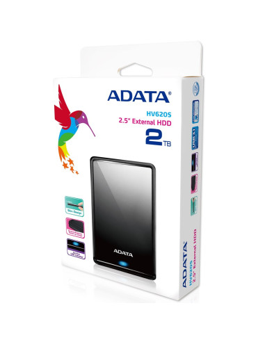 Dysk Zewnętrzny Hdd Adata Hv620S (2Tb  2.5"  Usb 3.2  Czarny)