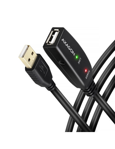 Axagon Adr-215 Usb 2.0 A-M -  A-F Active Extension/Repeater Cable 15M - Kabel - Digital/Daten Kabel Usb Usb A Czarny