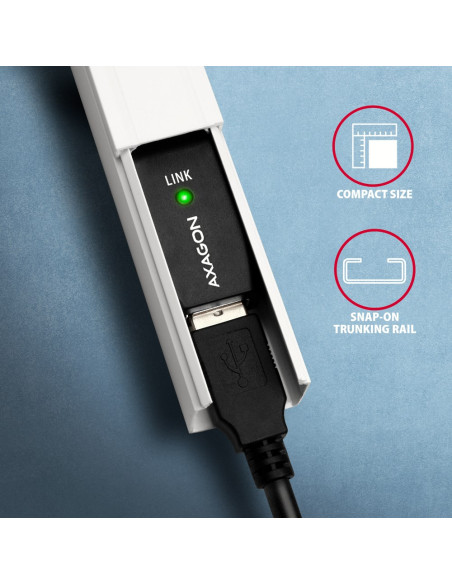 Axagon Adr-215 Usb 2.0 A-M -  A-F Active Extension/Repeater Cable 15M - Kabel - Digital/Daten Kabel Usb Usb A Czarny