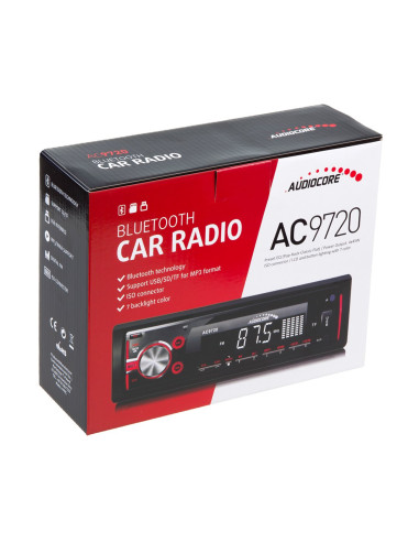 Radioodtwarzacz Samochodowe Audiocore Ac9720B (Usb + Aux + Karty Sd)