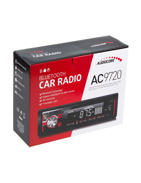 Radioodtwarzacz Samochodowe Audiocore Ac9720B (Usb + Aux + Karty Sd)